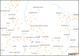 map of Cerro Pillune Achaca